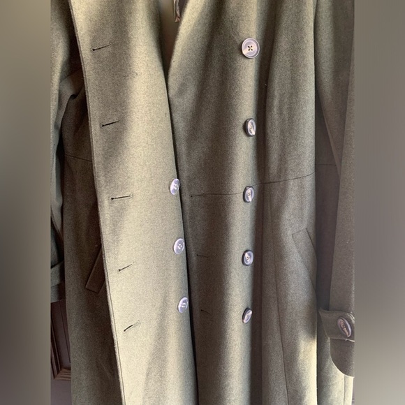 Torrid 1 - 14/16 Olive Green Military inspired Fit and Flare Coat NWT - Picture 4 of 8